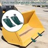 Tractor Bucket Protector 2pcs Ski Edge Protector Turf Tamer Skid Protector, Heavy Duty Steel Bucket Edge Anti-Skid Device, Bucket Attachment Green - 2 of 4