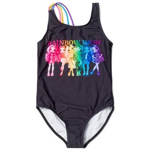 Rainbow High Avery Styles Karma Krystal Bailey Girls One Piece Bathing Suit Toddler to Big Kid - 1 of 4