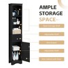 Whisen Verticle Bathroom Cabinet, Freestanding Storage Cabinet with Drawer and Adjustable Shelves - 4 of 4