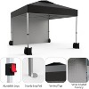 10x10 Pop Up Canopy Tent, Portable Instant Commercial Canopy with 1 Sidewall, Patio Tent with Vented Top, Roller Bag Sandbags Ropes and 8 Tent Stakes - 3 of 4