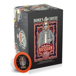 Bones Coffee White Russian Cream & Coffee Liqueur Flavor 12ct Single-Serve Bones Cups Coffee Pods Compatible with Keurig Coffee Maker - 1 of 3