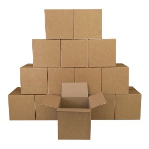 UOFFICE Bundle of 5 Heavy-Duty Corrugated Boxes 22" x 22" x 22" 275lb. Cube Shipping Box - 1 of 4