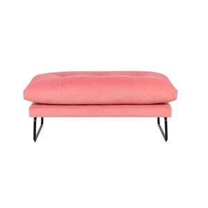 HOMLUX Karla Velvet Contemporary Ottoman - 1 of 2