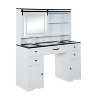 Home Imports Emporium Vanity Desk with Adjustable Sliding Mirror and Lights in White - 3 of 4