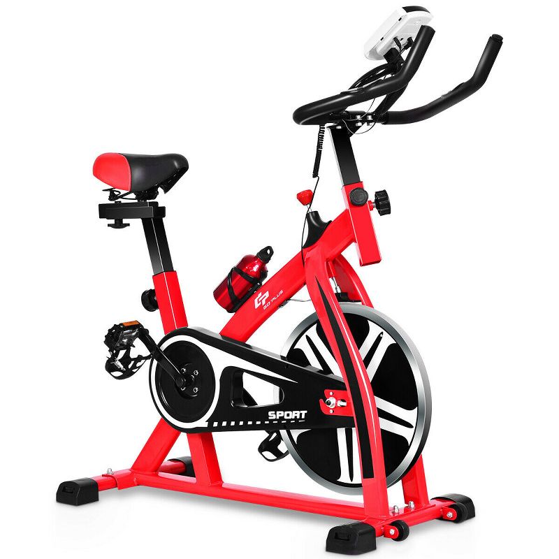 Costway Adjustable Exercise Bike Bicycle Cycling Cardio Fitness LCD w/ 18lb Flywheel, 2 of 11