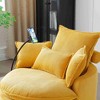 CAVINAS Corduroy Oversized Swivel Accent Chair with Ottoman and 4 Pillows,Upholstered Swivel Living Room Chairs,Reading Chairs for Living Room - 4 of 4