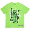 Minecraft Big Boys 3 Piece T-Shirt, Shorts and Baseball Hat Outfit Set - Green, 5-6 - 2 of 4