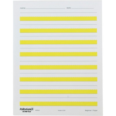 Abilitations Hi-Write Beginner Paper, Level 1, Pack of 100 Sheets
