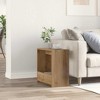 Clihome Minimalist Oak Side Table, 2-Shelf Corner Table for Modern Living Room and Bedside - 2 of 4