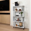 60.5" 5 Tier S Shaped Bookcase White/Black - Danya B. - 4 of 4