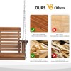 Karl Home Brown Patio Wood Porch Swing With Chains - 3 of 4