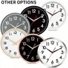 12 Inch Wall Clock Silent Non - Ticking Modern Analog Classic Clock Black Office Home Bathroom Kitchen Bedroom School - 4 of 4