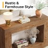 HDZNVF 47 Inches Farmhouse Console Table with Storage Rustic Entryway Table, Natural Wood Finish Accent Sofa Table - 3 of 4