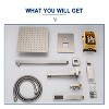 CASAINC 1-Spray Patterns 3-Function 10 Inches Wall Mounted Dual Shower Heads with Handheld and Tub Faucet - 2 of 4