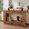 47" Modern Console Table with Wood-Grain Finish, Rectangular Entryway Table, Farmhouse Sofa Table for Hallway or  Living Room-The Pop Home - 2 of 4