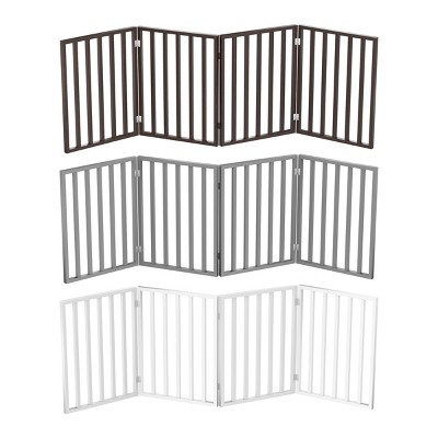 Indoor Pet Gate - 4-panel Folding Dog Gate For Stairs Or Doorways ...