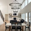 BAOURE Extra Large Black Wagon Wheel Chandelier, Farmhouse Pendant Light Fixture, Round Rustic Large Chandeliers - 3 of 4