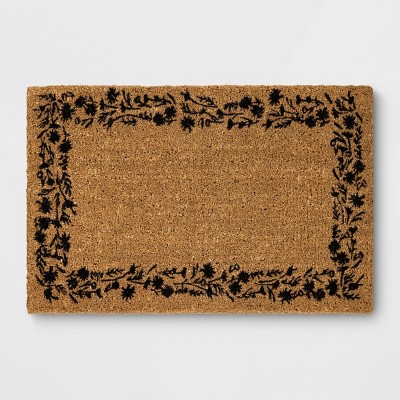 1'11"x2'11" Floral Border Estate Doormat Beige - Threshold™ designed with Studio McGee