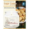 Courtside Market White Christmas Sugar Cookie 12.8oz Soy WaxCandle Glass Jar with Brushed Silver Metal Lid - 3 of 3