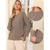 INSPIRE CHIC Women's Crew Neck Long Sleeve Casual Oversized Pullover Sweater Top - 2 of 4