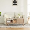 39.4" Coffee Table with Storage and Study Wood Legs, 2-Tier Rectangle Design for Living Room - 2 of 4