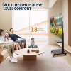 Rolling TV Stand with Power Outlets, Swivel Portable TV Stand for 32-75 Inch Screen TVs, Mobile TV Cart with Shelf, Black - 4 of 4