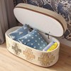 Olivier Cotton Oval Storage Ottoman in Beige - 2 of 4
