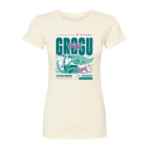 Women's - Star Wars - The Mandalorian Grogu Manga Fitted Graphic T-Shirt - 1 of 3