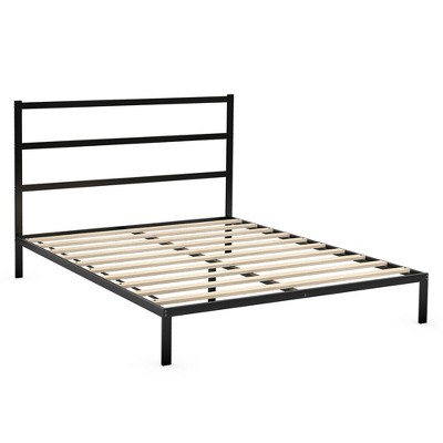 Costway Queen Size Metal Bed Platform Frame Heavy Duty Mattress ...