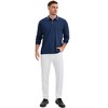 INSPIRE CHIC Men's Classic Regular Fit Solid Color Long Sleeves Business Golf Polo Shirt - 2 of 4