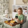 Brafabhome Farmhouse High Headboard Queen Bed Frame with Storage Shelves, Rustic Wood Platform Bed with Charging Station for Bedroom Apartment | White - 3 of 4