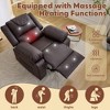 Manual Recliner Chair with Heating & Massage - 138¡ã Front/Rear Adjustable, Side Storage Pockets & Remote Control, Ideal for Living Room & Bedroom - 3 of 4