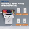 ELEGRP Triple Outlet Extender, 3 Prong Grounded Wall Tab with 3 Electrical Outlets for Travel Home Hotel Office, ETL Listed, White £¨3 Pack) - 3 of 4