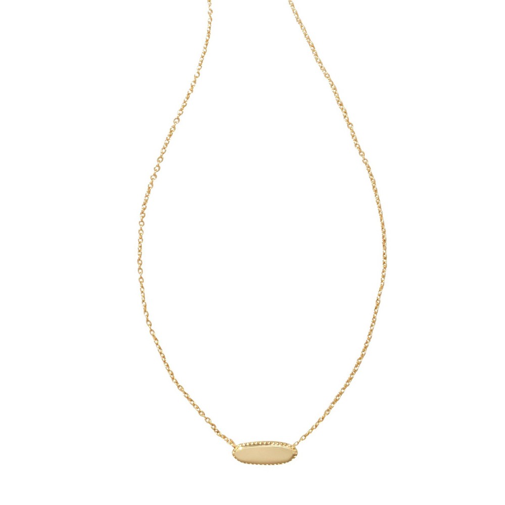 Photos - Pendant / Choker Necklace KENDRA SCOTT Jaimee Metal 14K Gold Over Brass Pendant Necklace - Gold 