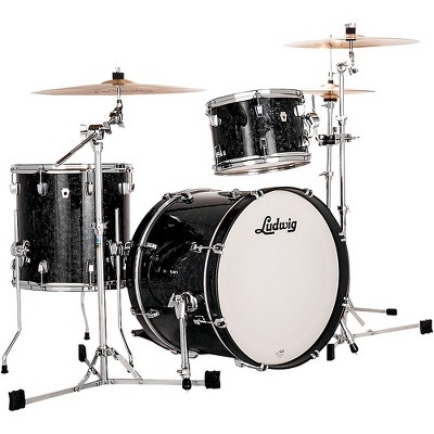 Ludwig NeuSonic 3-Piece Downbeat Shell Pack With 20" Bass Drum Ebony Pearl