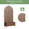 Dovelina 72 in. x 35 in. Arched-Top White Outdoor Metal Galvanized Planter Box with trellis - 4 of 4