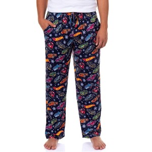 Hot Wheels Pajamas Men's Snowflakes and Cars Lounge Pajama Pants - 1 of 4