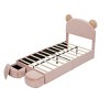 TIRAMISUBEST Twin Upholstered Platform Bed No Box Spring Kids Teens Bedroom Easy Assembly - 3 of 4