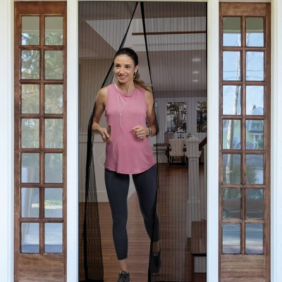 Magic Mesh Elite Black Magnetic Screen Door for Outdoor Use