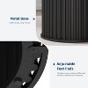 47Inch Round Dining Table for 4-6 People, Black Dining Room Table with Sturdy Waveform Metal Pedestal Base, Industrial Circle Kitchen Table for Home - 3 of 4