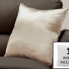 DSVIMOY Support Pillow Decorative Throw Pillow with Satin Finish for Sofa or Bed Use, Gold, 17"*17"*2" - 2 of 4