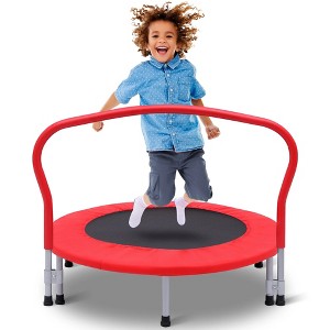 SUGIFT 36in Kids Trampoline with Handle, Indoor Mini Rebounder Trampoline, Safe, Durable, 150 lbs Weight Capacity – Perfect Gift for Kids - 1 of 4