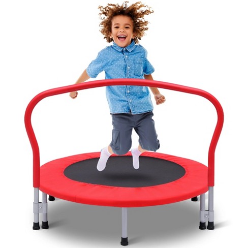 SUGIFT 36in Kids Trampoline for Toddlers with Handle Indoor Mini Trampoline for Kids Small Rebounder Trampoline
