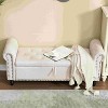 CAVINAS Rectangle Storage Ottoman Bench,Upholstered Ottoman with Fashion Rivets for Living Room,Bedroom - 2 of 4