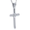 Pompeii3 Diamond Cross Pendant Round Solitaire 10K White Gold - 3 of 4