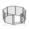 Sevobal Pet Crates and Houses Pet Wire Fence with Auto-Gravity Lock Gate, Adjustable Indoor Outdoor Enclosure for Dogs Cats, Black, 71.1"*27.4"*31.7" - 4 of 4
