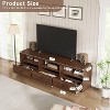 Mid-Century TV Stand for 75" TVs - 70" Media Console with Storage Drawer & Open Shelves for Living Room - 4 of 4