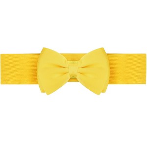 Allegra K Women Elastic Belt Wide Stretchy Cute Bowknot Wedding 2 Pcs - 1 of 4