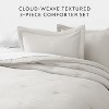 Cloud Weave Textured Comforter Set, Plush All-Season Down Alternative, Ultra Soft, 3-Piece Set - Becky Cameron - 3 of 4