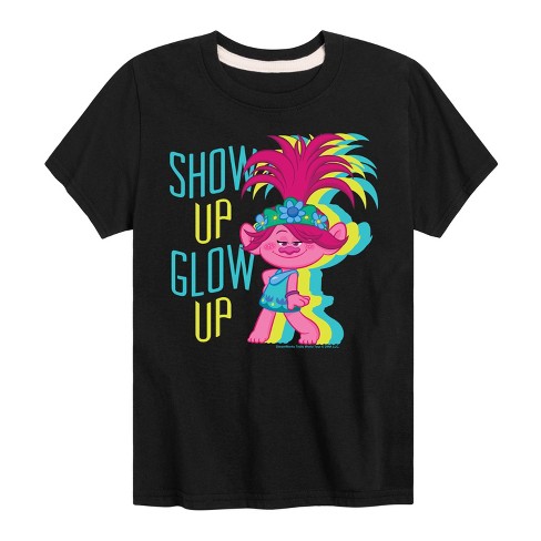 Boys' - Trolls - Show Up Glow Up Poppy Short Sleeve Graphic T-Shirt - image 1 of 4